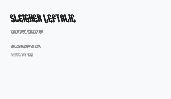 Sleigher Leftalic Business Card