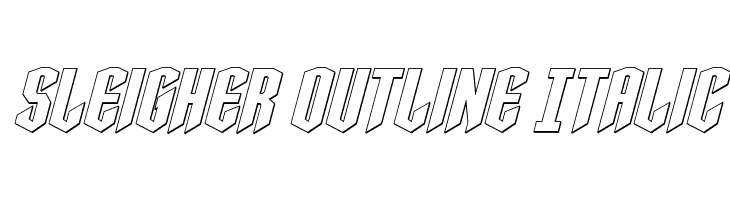 Sleigher Outline Italic  Frei Schriftart Herunterladen