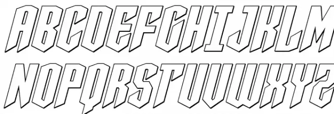 Sleigher Outline Italic फ़ॉन्ट अपरकेस