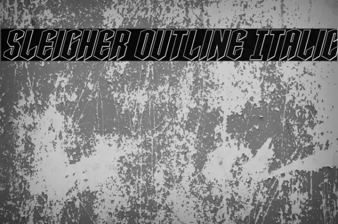 Sleigher Outline Italic Font examples