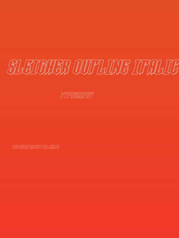 Sleigher Outline Italic Poster