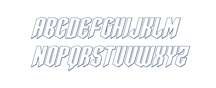 Sleigher Outline Italic Lowercase