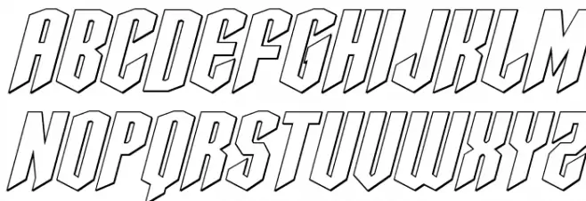 Sleigher Outline Italic 字体 小写