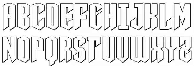 Sleigher Outline Fuentes MAYÚSCULAS