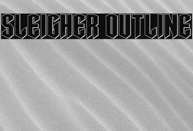 Sleigher Outline Font examples