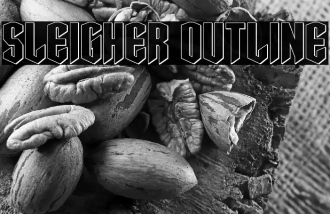 Sleigher Outline Font examples