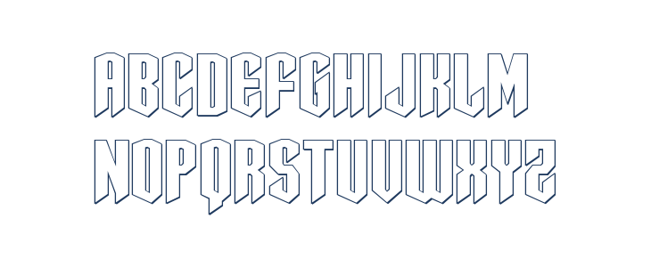 Sleigher Outline Lowercase