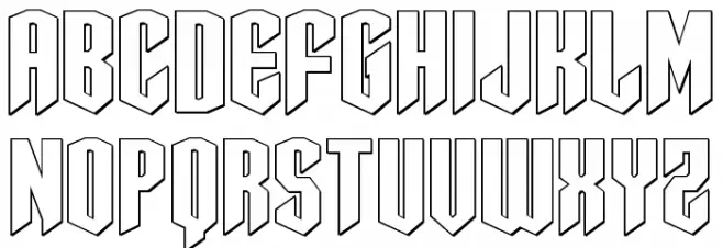 Sleigher Outline 字体 小写
