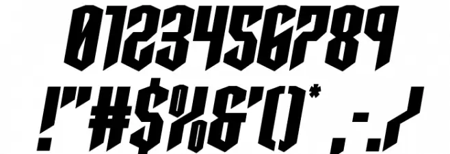 Sleigher Semi-Italic Font OTHER CHARS