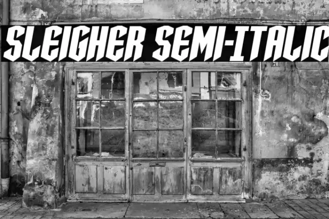 Sleigher Semi-Italic Font examples