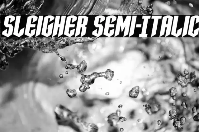 Sleigher Semi-Italic Font examples