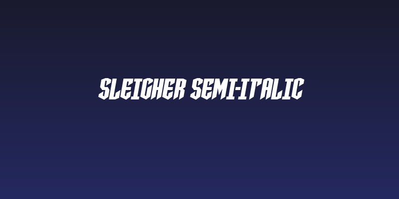 Sleigher Semi-Italic Social Header