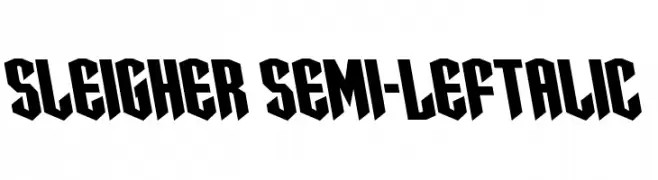 Sleigher Semi-Leftalic  Frei Schriftart Herunterladen
