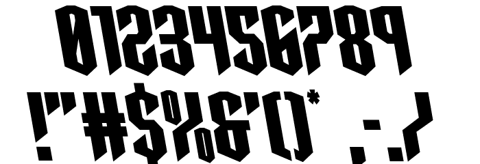 Sleigher Semi-Leftalic Font OTHER CHARS