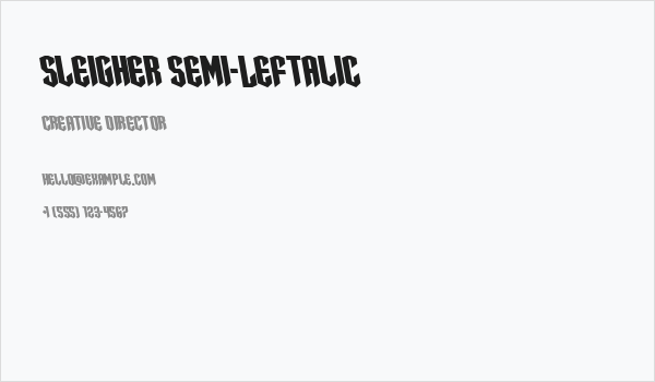 Sleigher Semi-Leftalic Business Card