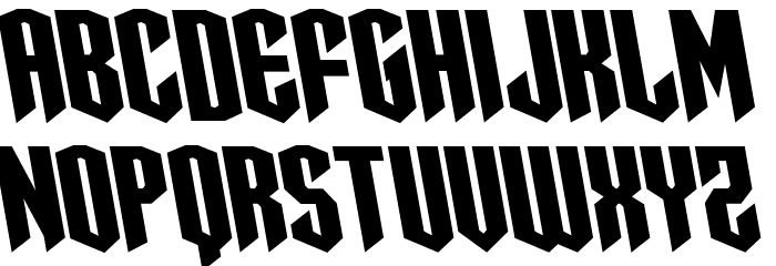 Sleigher Semi-Leftalic Font LOWERCASE