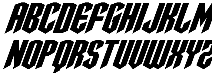 Sleigher Super-Italic Font LOWERCASE