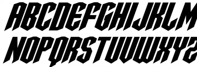 Sleigher Super-Italic Caratteri MINUSCOLO