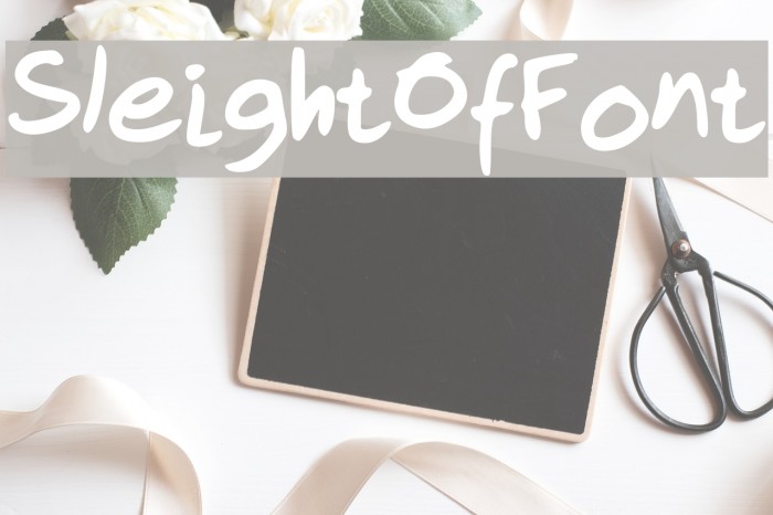 Sleight Of Font Fuentes examples
