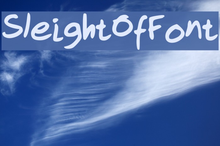 Sleight Of Font Fuentes examples