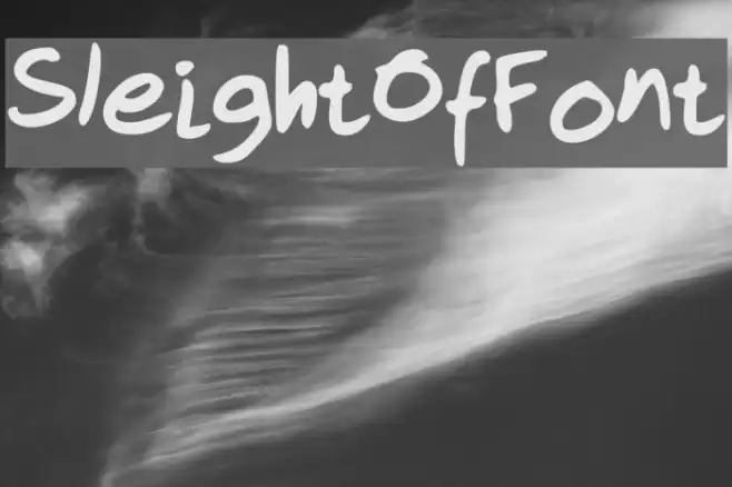 Sleight Of Font Font examples