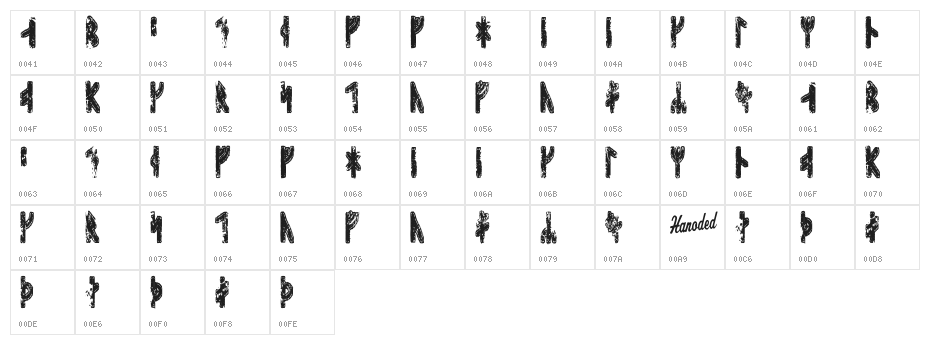 Sleipnir Runic Character Map