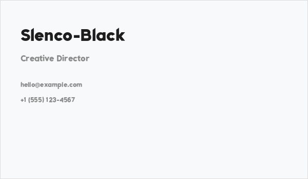 Slenco-Black Business Card