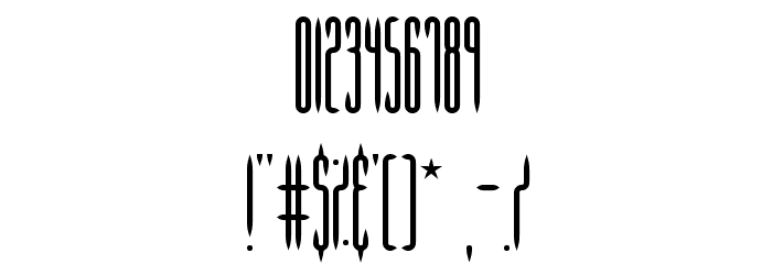Slender BRK Font OTHER CHARS