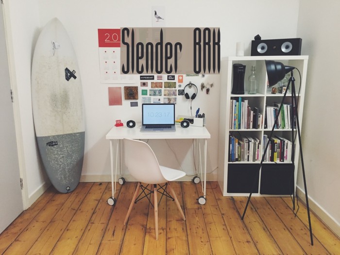 Slender BRK Font examples