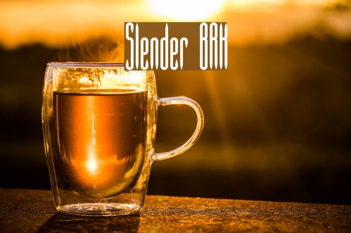 Slender BRK Font examples