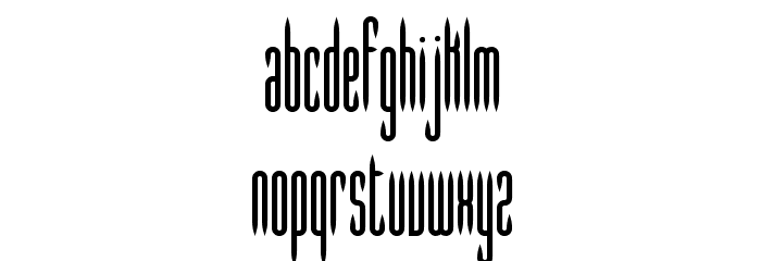 Slender BRK Font LOWERCASE