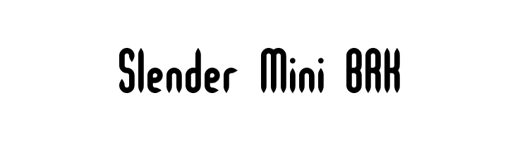 Slender Mini BRK  Free Fonts Download