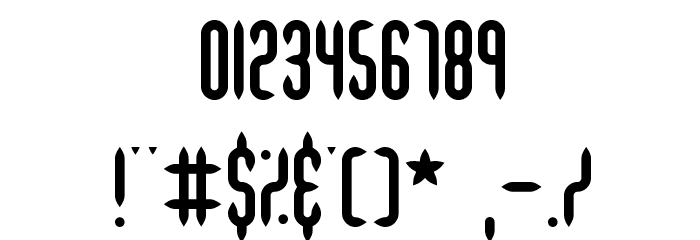 Slender Mini BRK Font OTHER CHARS