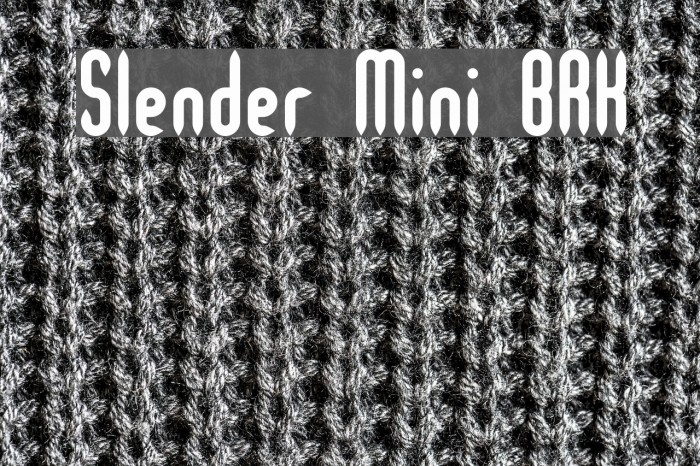 Slender Mini BRK Font examples