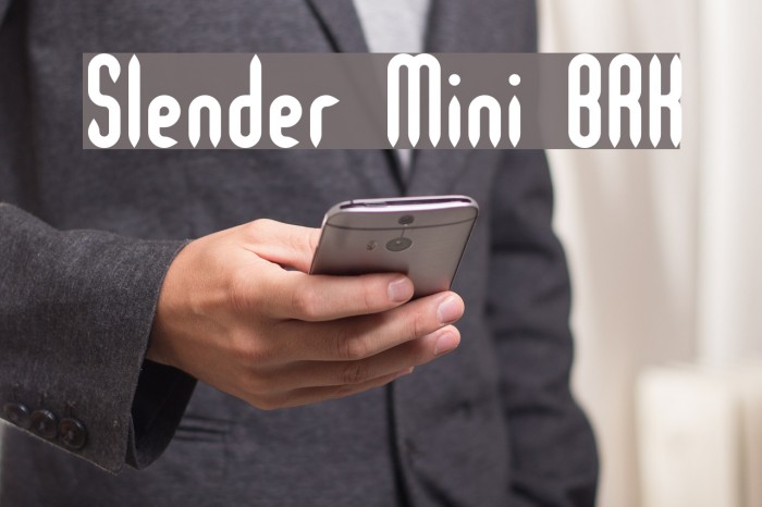 Slender Mini BRK Font examples