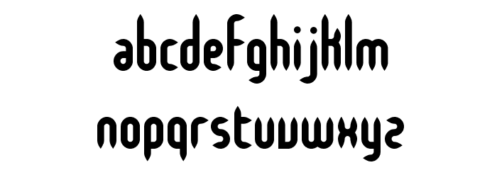 Slender Mini BRK Font LOWERCASE