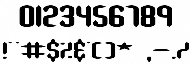 Slender Stubby BRK Font OTHER CHARS