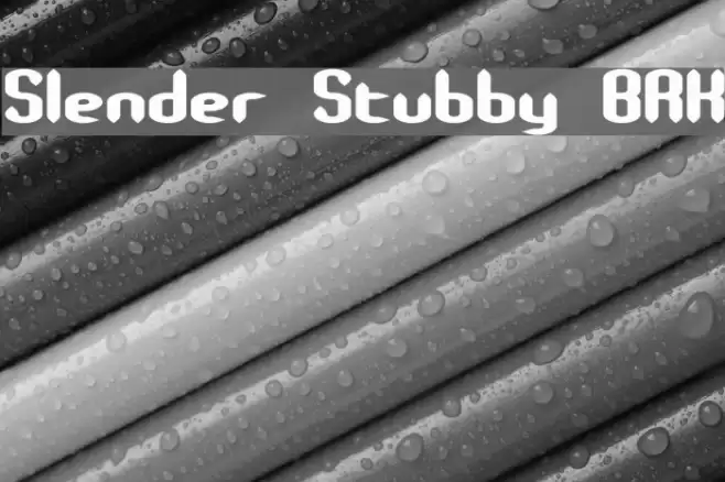 Slender Stubby BRK Font examples
