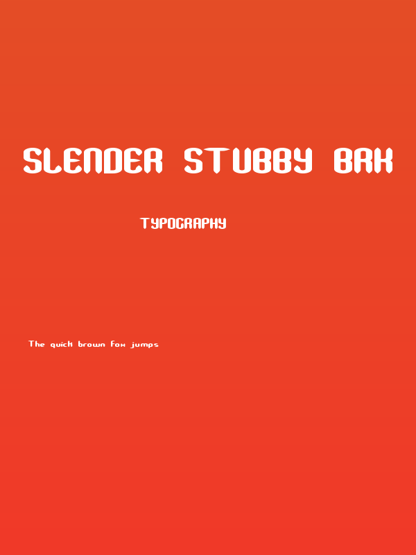 Slender Stubby BRK Poster