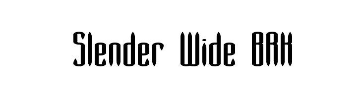 Slender Wide BRK  Free Fonts Download
