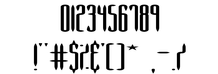 Slender Wide BRK Font OTHER CHARS