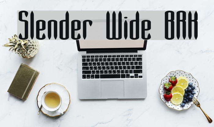 Slender Wide BRK Font examples