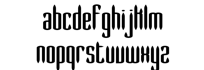 Slender Wide BRK Font LOWERCASE