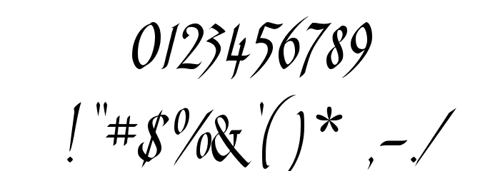 SlenderGoldFLF Font OTHER CHARS