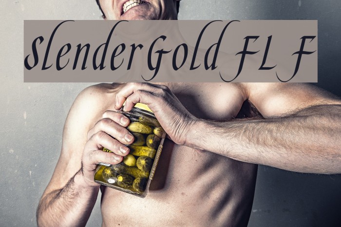 SlenderGoldFLF Font examples