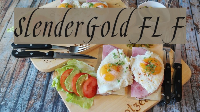 SlenderGoldFLF Font examples