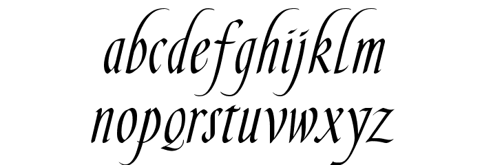 SlenderGoldFLF Font LOWERCASE