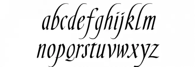 SlenderGoldFLF Font LOWERCASE