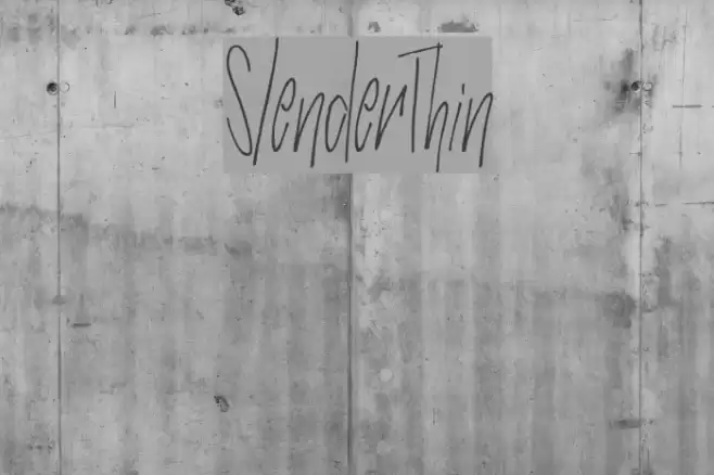 SlenderThin Шрифта examples