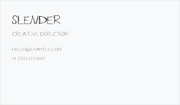 Slender Business Card